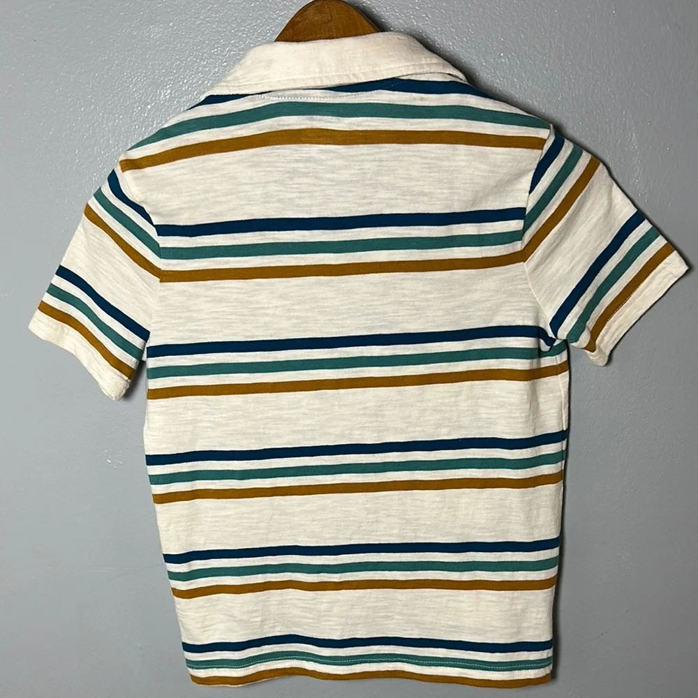 Old Navy Striped Polo Shirt Boy’s Short Sleeves Size 8 New